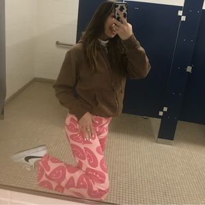 PINK HAPPY FACE JEANS